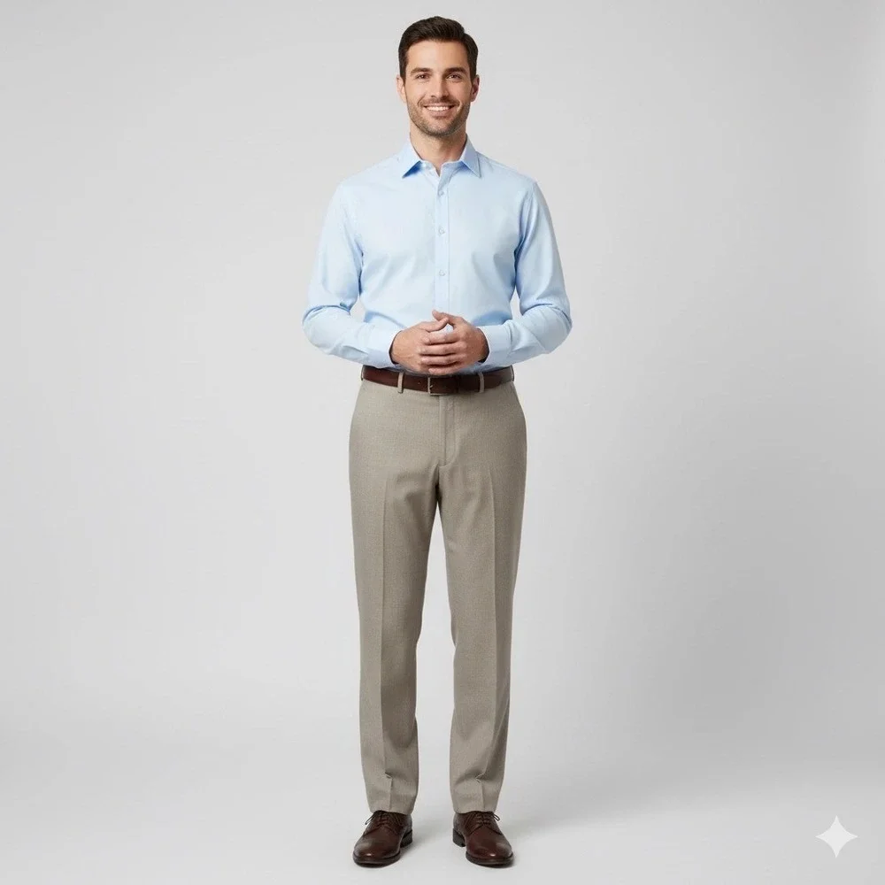 Michael Kors Mens Size 34x32 Beige Dress Pants Preppy Designer Career Business